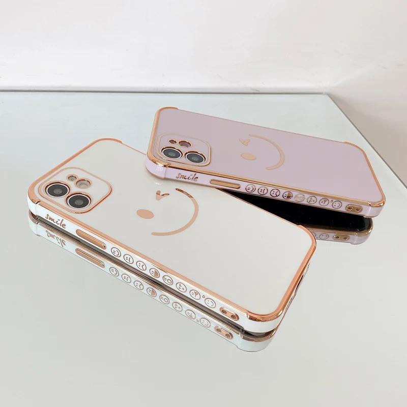 Gold Plating Geometric Case For iPhone 13 11 12 Pro Max XR SE2 7 8