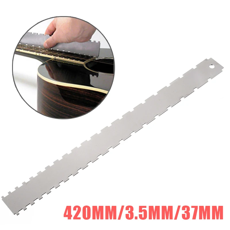 

Stainless Steel Guitar Fingerboard Ruler Neck Notched Straight Edge Luthiers Fingerboard Edge Fret Ruler Tool Guitar Repair Tool