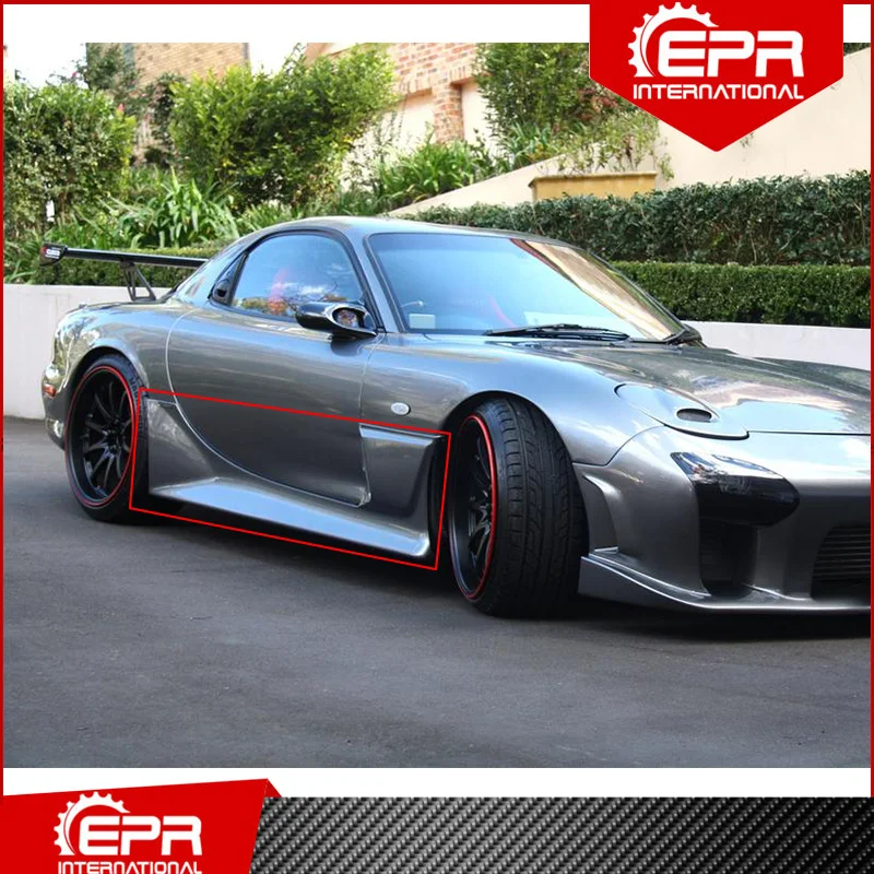 Для RX7 FD3S FEED Style боковая юбка из стекловолокна отделка комплект для гоночной части