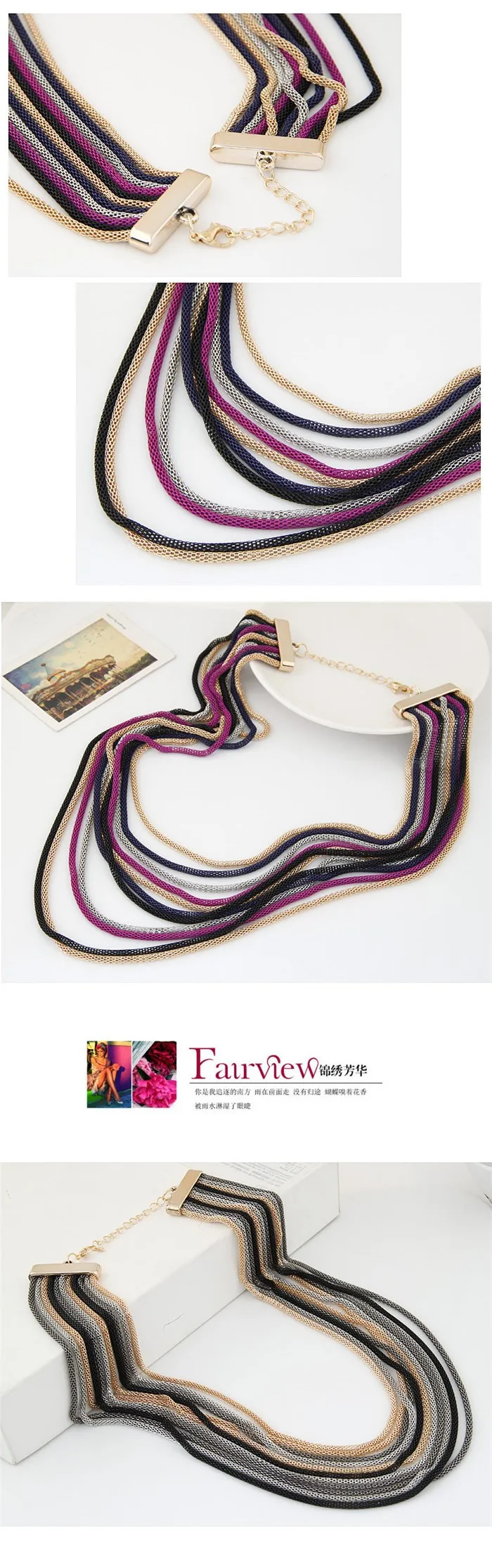 RAVIMOUR массивное ожерелье для женщин, модное многослойное ожерелье на цепочке, женское колье, Макси ожерелье, s& Кулоны, Ювелирные изделия в стиле бохо