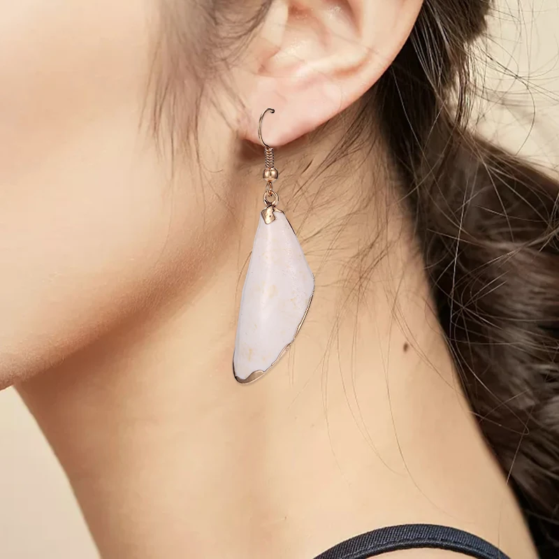 

Shell Dangle Earrings For Women 2019 Korea Style Summber Beach Shell Drop Earring Fashion Female Sweet Jewelry