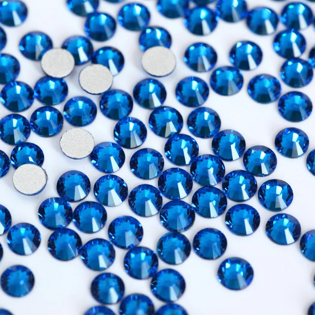 

Capri Blue 3D Nail Art Rhinestones ss3 ss4 ss5 ss6 ss8 ss10 ss12 ss16 ss20 ss30 ss34 Glass/Crystal Nail Art Rhinestones