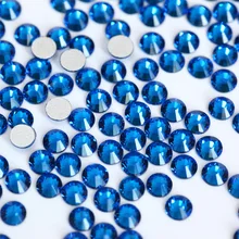 Capri Azul 3D Nail Art Strass ss3 ss4 ss5 ss6 ss8 ss10 ss12 ss16 ss20 ss30 ss34 Vidro/Cristal Nail Art Strass