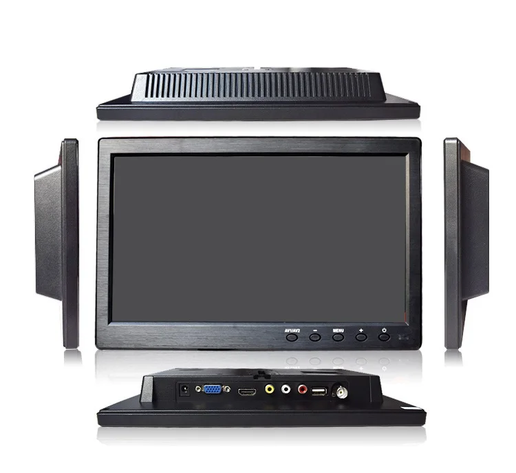 Портативный дисплей монитор 1024*600 ЖК-дисплей монитор full view HDMI, VGA, AV промышленный емкостный сенсорный экран 10 дюймов ЖК-дисплей экран штепсельная вилка европейского стандарта