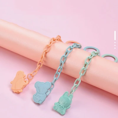green 1PC 1 шт., пластиковая пустышка для младенцев, Весенняя пустышка, зажим для соски, ремешок-держатель - Color: green 1PC
