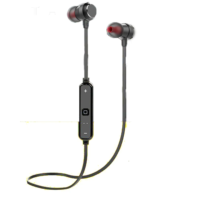 Беспроводные наушники UTRAI, Bluetooth, стерео наушники, Спортивная гарнитура, магнитная, с микрофоном, шейным ремешком, для Xiaomi, игровая гарнитура - Цвет: Black