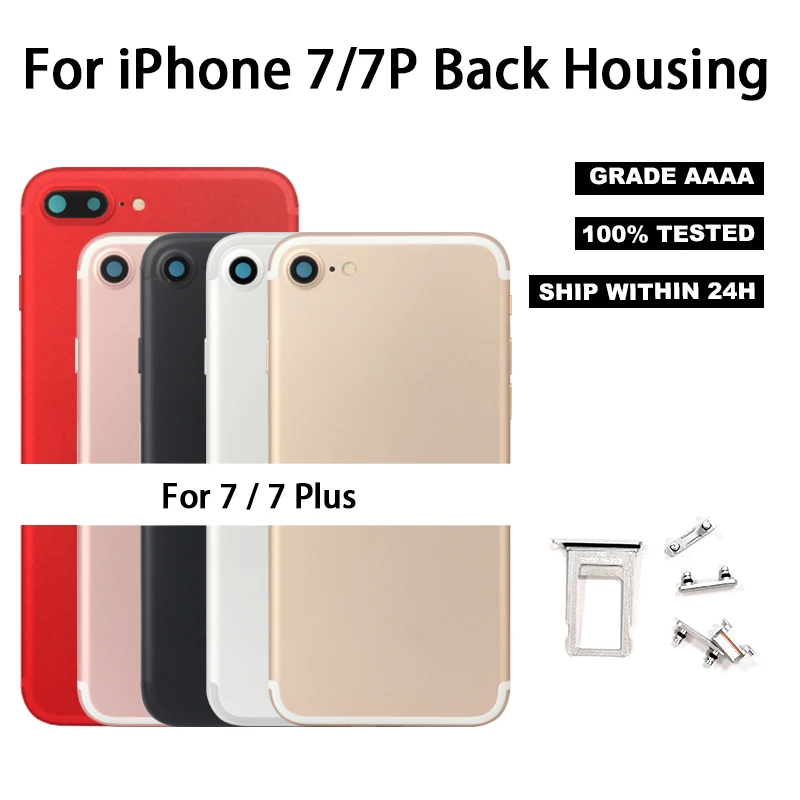 

Rear Housing Case For iPhone 7 7Plus Battery Cover Middle Frame Replacement Parts Back Housing Repair Assembly