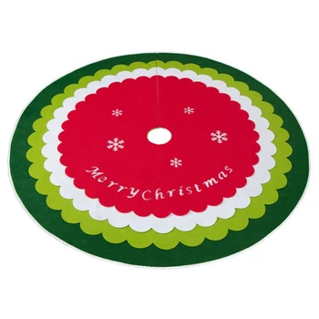

DIY Christmas Decor Removable 47.2Inch Christmas Tree Skirt Large 4 Layers Non Woven Holiday Christmas Tree Decoration Skirts..