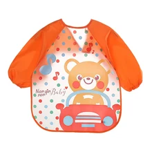 Детские нагрудники из ЭВА, водонепроницаемая детская одежда для еды, Детский фартук, бандана, детские нагрудники с длинными рукавами