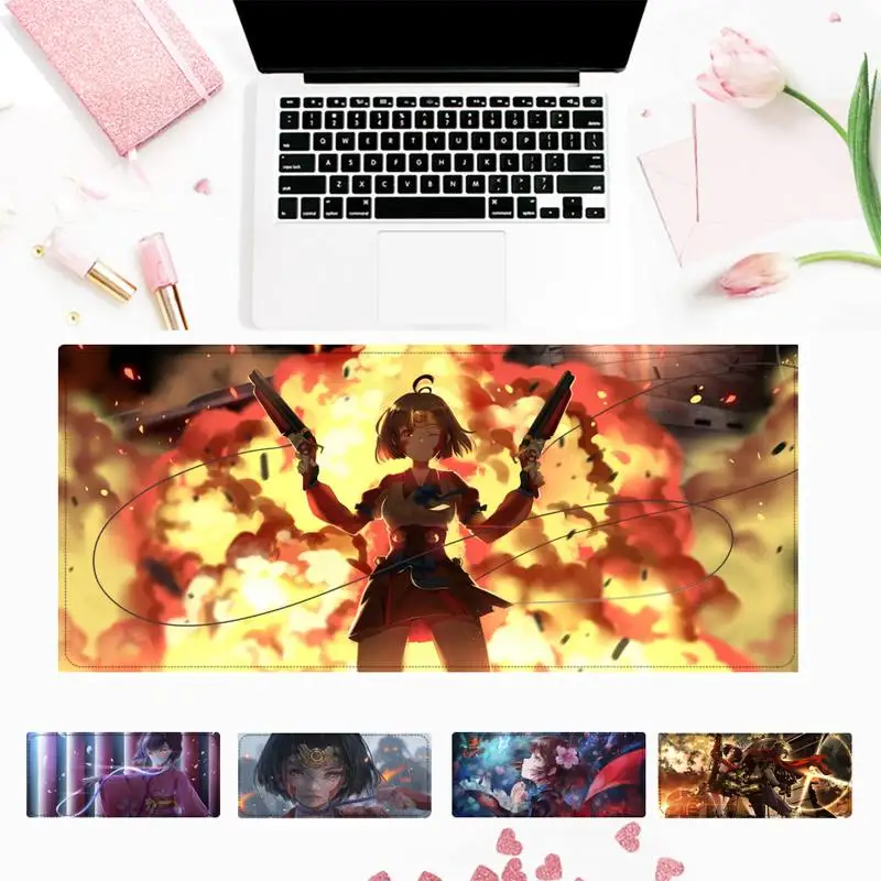 Приятный коврик для мыши Kabaneri Железной Крепости игровой большой компьютерный