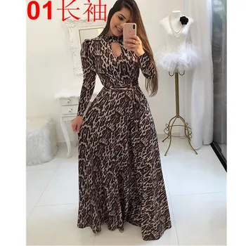 

Oufisun Women Spring Dress Flower Print Long Dress Summer O-neck Hollow Out Female Fashion Plus Size Elegant Dress Vestidos 5XL