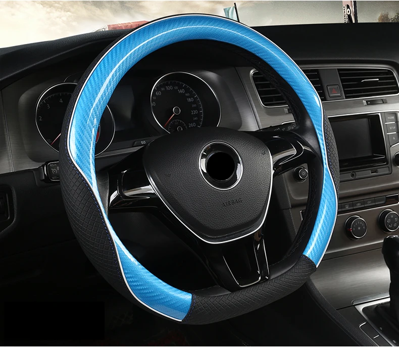 D образный чехол на руль из кожи+ углеродного волокна для VW GOLF 7 POLO JATTA Suzuki Swift Nissan Rogue