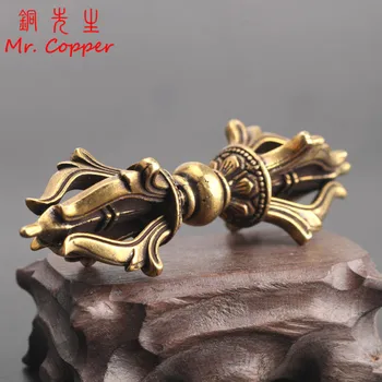 

Copper Buddha Instrument Vajry Pestle Small Ornaments Retro Brass Buddhism Pendants Home Decor Desk Decorations Blessing Crafts