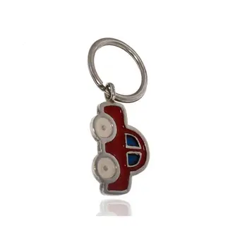 

1ª ley silver keychain with car enamels Attika collection