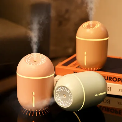 

350ML Air Humidifier for Home Water Soluble Oil Aroma Diffuser with Warm Night Light USB Air Ultrasonic Mist Diffuser Humidifier