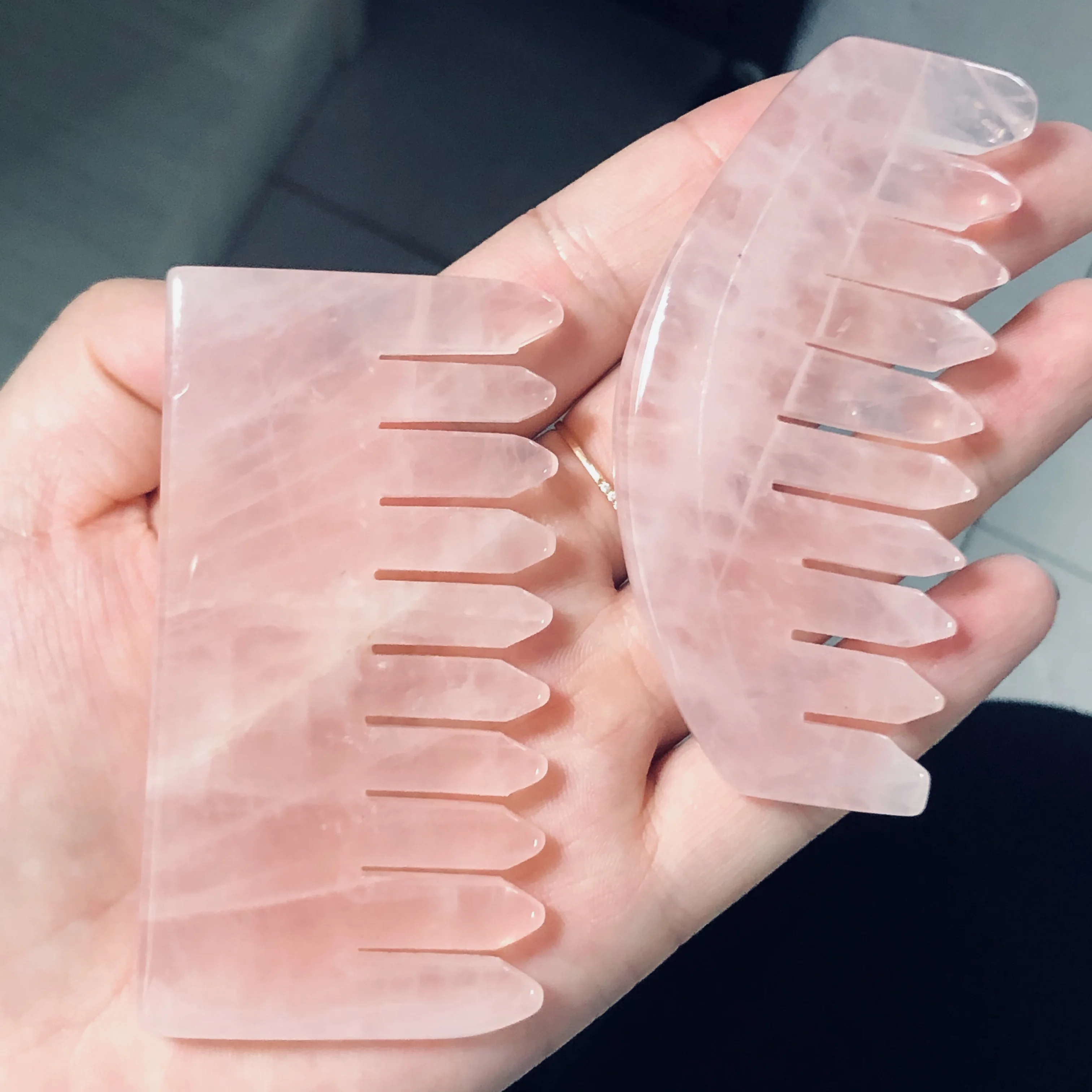 Натуральный высококачественный Ангел Aura розовый кварц искусственный камень