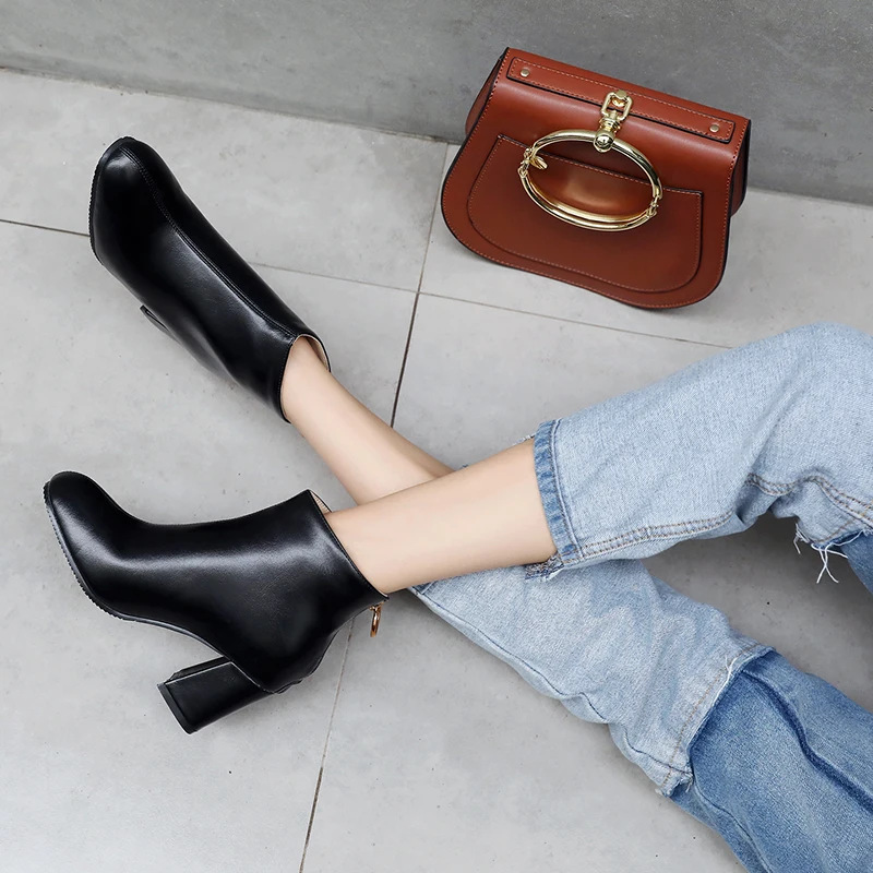 2020 Autumn Women Boots Elegant Office 
