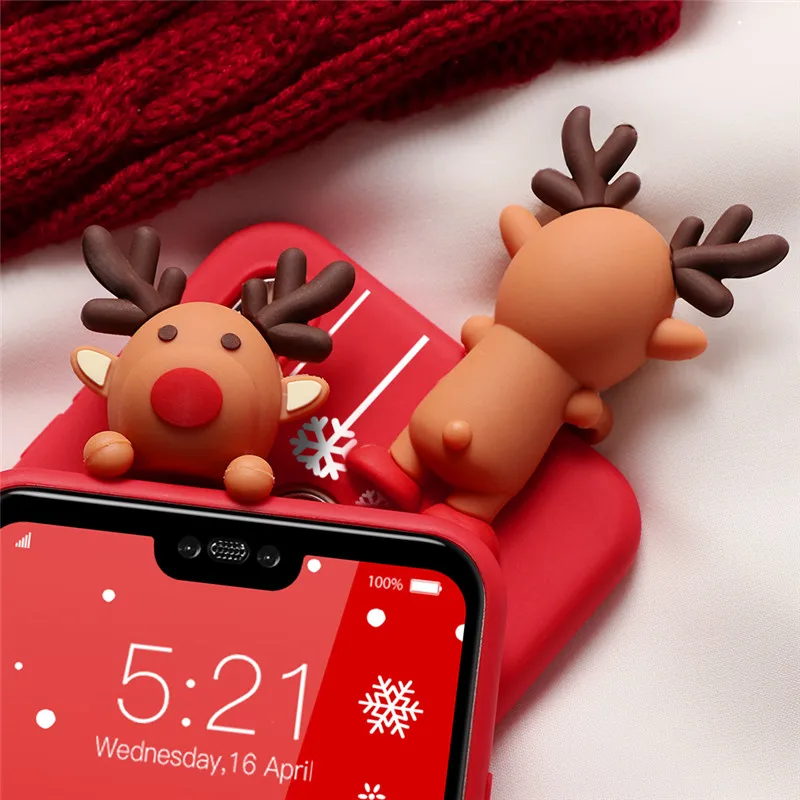 Рождественский милый кукольный чехол для телефона для Coque huawei P30 P20 P10 P9 P8 Lite P Smart Plus Pro Чехол с мультяшным рисунком