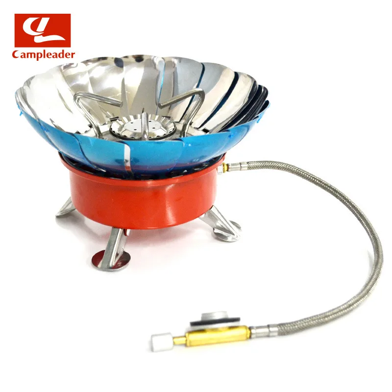 

Second Generation Lotus Furnace End Split Windproof Furnace End Camping Stove with Tube Send Handbag