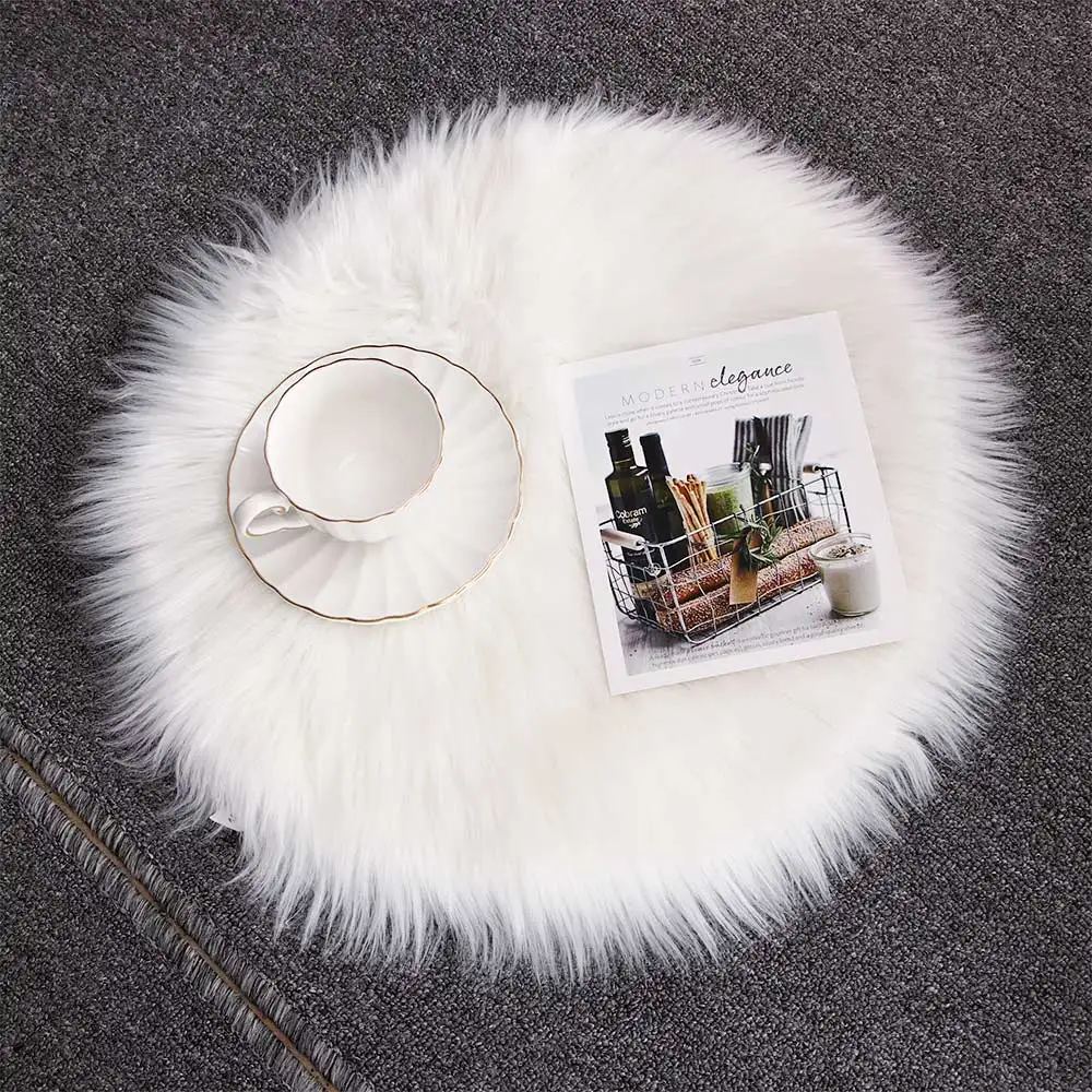 Мягкий искусственный коврик из овчины покрытие стула коврик для спальни искусственная шерсть Теплый Ковер с длинным ворсом сиденье меховые коврики