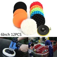 12 шт./компл. 4/" губка для полировки полировальные подложки комплект для автомобиля, полировальная машинка для Высокое качество Подушечка для полирования аксессуары