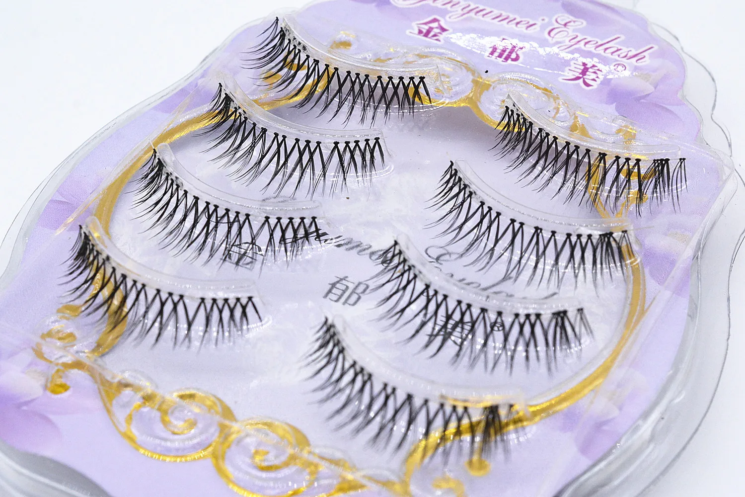 Jin yu Beauty M10 Refined Entirely Handmade Sharpened Eyelash 4-Pack Eyelash Natural And Realistic-High-temperature Fiber Super