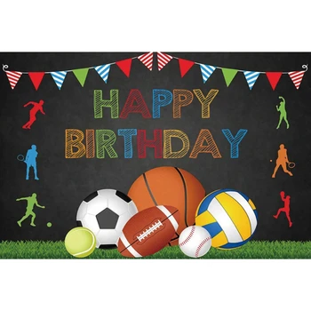 

Grassland Field Football Basketball Sport Baby Shower Boy Birthday Backdrop Custom Photographic Background For Photo Studio Prop