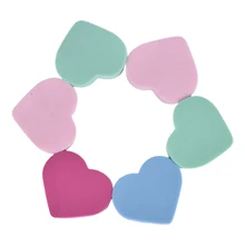 4 шт./лот в форме сердца карамельного цвета Мягкая Волшебная Подушечка для чистки лица Косметическая пуховка Очищающая губка для мытья лица инструменты для макияжа