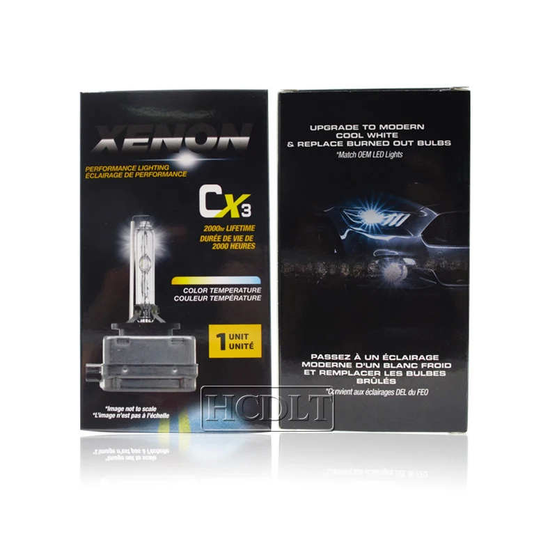 HCDLT 2PCS D1S Replacement HID Xenon Bulbs 35W 55W 4300K 5000K 6000K 8000K D3S Xenon Lamp Light With Metal Holder D1 D3 Car Bulb