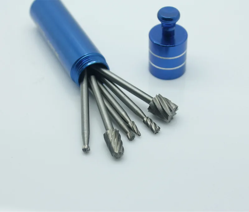 Woodworking Rotary File Wood Chisel Milling Cutter Electric Grinder Accessories Set Slotted Engraving(6 Pieces