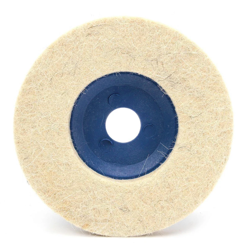 DWZ  3pcs 100mm 4inch Wool Buffing Grinding Wheel Felt Polishing Discs Pads Set Blue