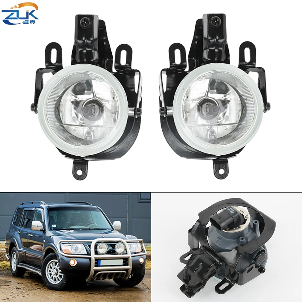 ZUK Car Front Bumper Fog Light Lamp For Mitsubishi Pajero V73 Montero 2004 2005 2006 Foglight Foglamp Reflector | Автомобили и