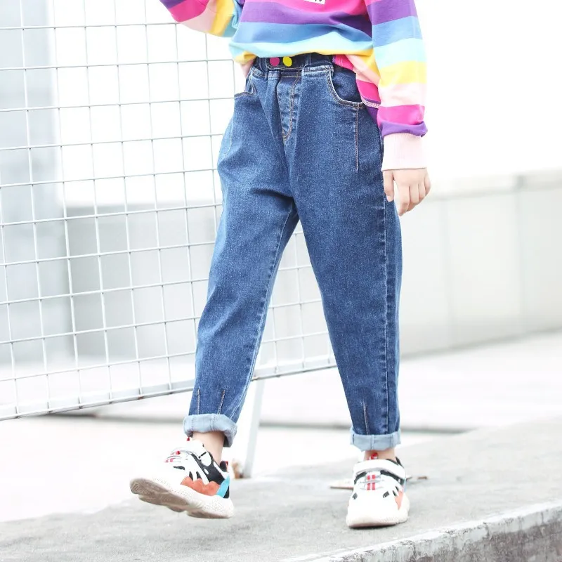 

El Monte 2019 Autumn New Style GIRL'S Jeans Childrenswear GIRL'S Pants Autumn Big Boy CHILDREN'S Pants