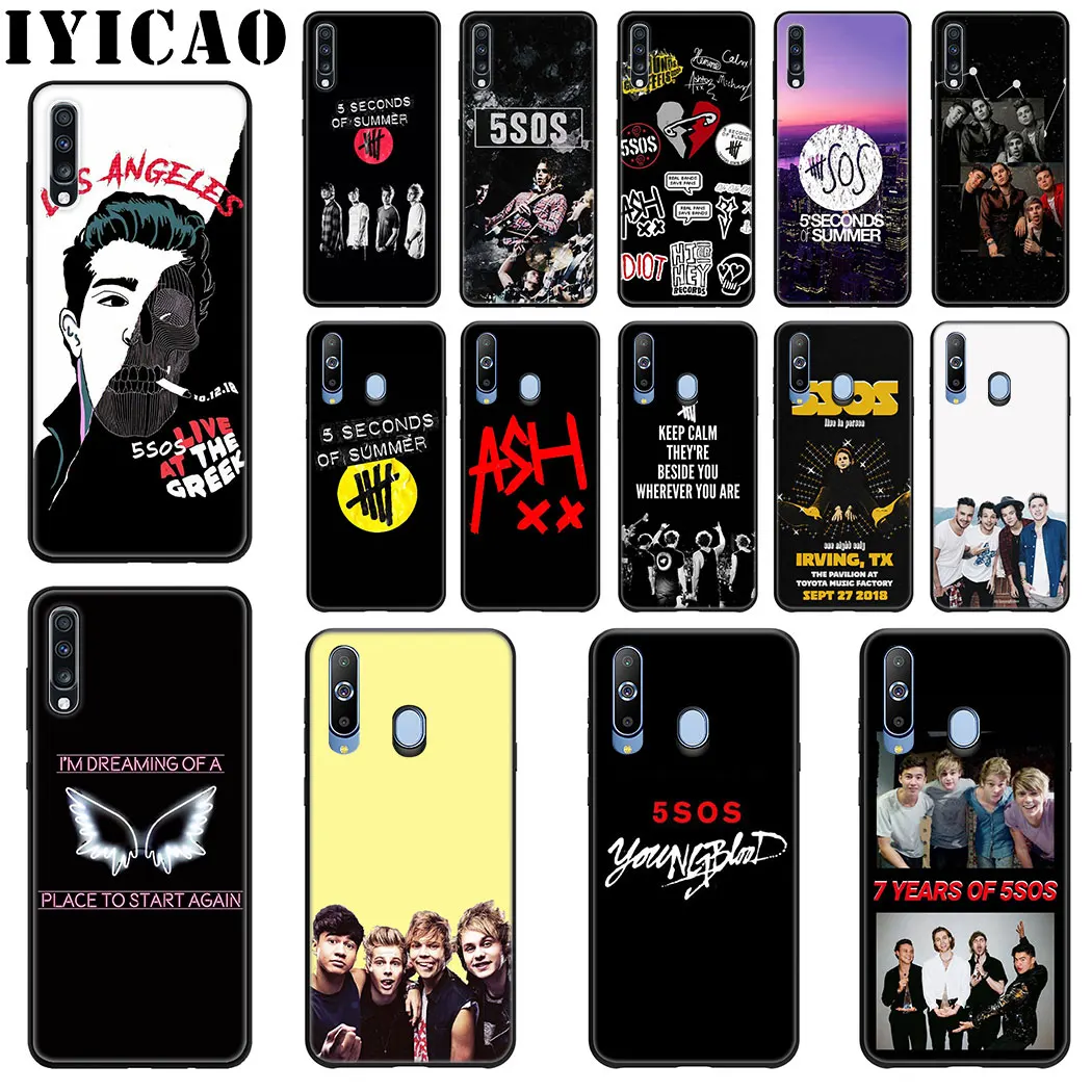 

IYICAO 5 Seconds Of Summer 5SOS Soft Silicone Case for Samsung J6 A9 A8 A7 A6 Plus 2018 A5 A3 2016 2017 Phone Case