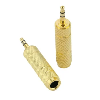 

50pcs/lot 3.5mm Male to 6.5mm Female Stereo Audio AUX Adapter Plug Jack Adaper