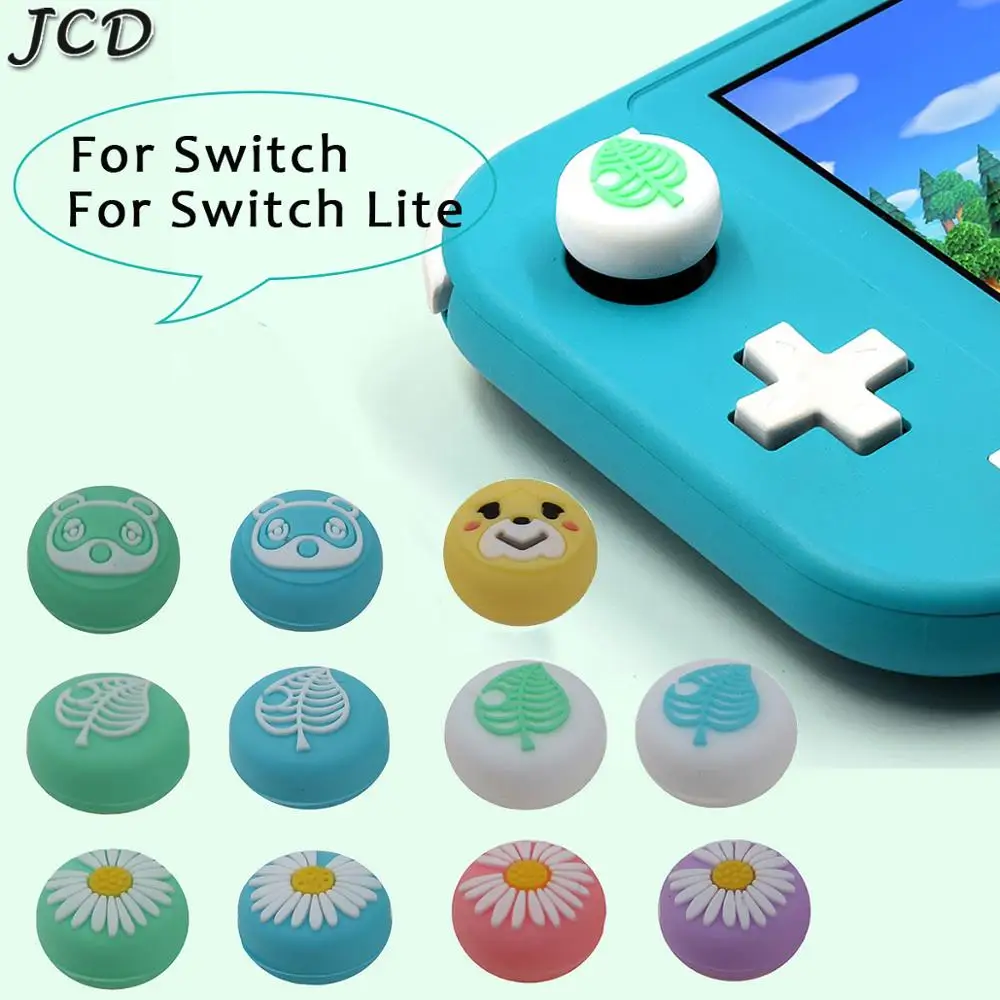 

JCD 2pcs Animal Crossing Silicone Joystick Analog Thumb Grip For Switch Lite Joy-con Stick Grip Button Protection Caps