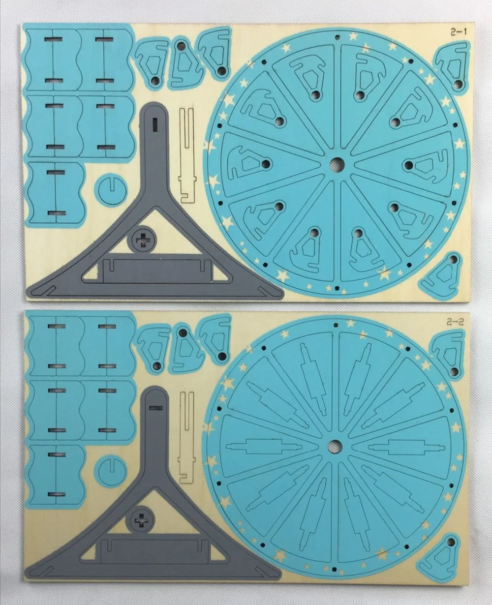 Ferris Wheel DIY 3D Wooden Puzzle Woodcraft Assembly Kit Cutting Wood Toys For Christmas Gift 3132