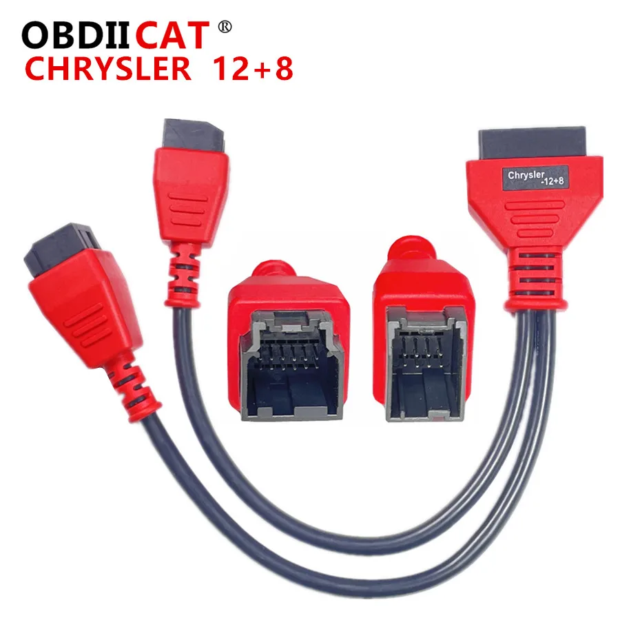 Кабель-переходник OBDIICAT для программирования Chrysler 12 + 8 разъемов Autel DS808 Maxisys MS905 906 908