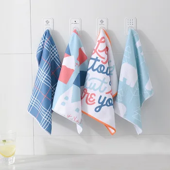 

4pcs Northern Wind Non-stick Oil Absorbing Water To Wash Dishes Clean Dishcloth Multi-function Dish Towel In The Kitchen