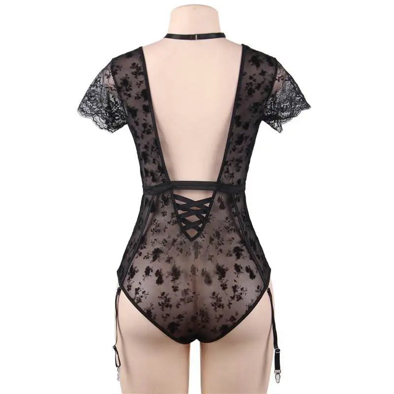 yellow bodysuit Comeondear Womens Body Suits Plus Size Lace Bodysuit Choker Neck Bodycon Body Femme Tops Jumpsuit Sexy Bodysuit Romper RA80560 long sleeve bodysuit