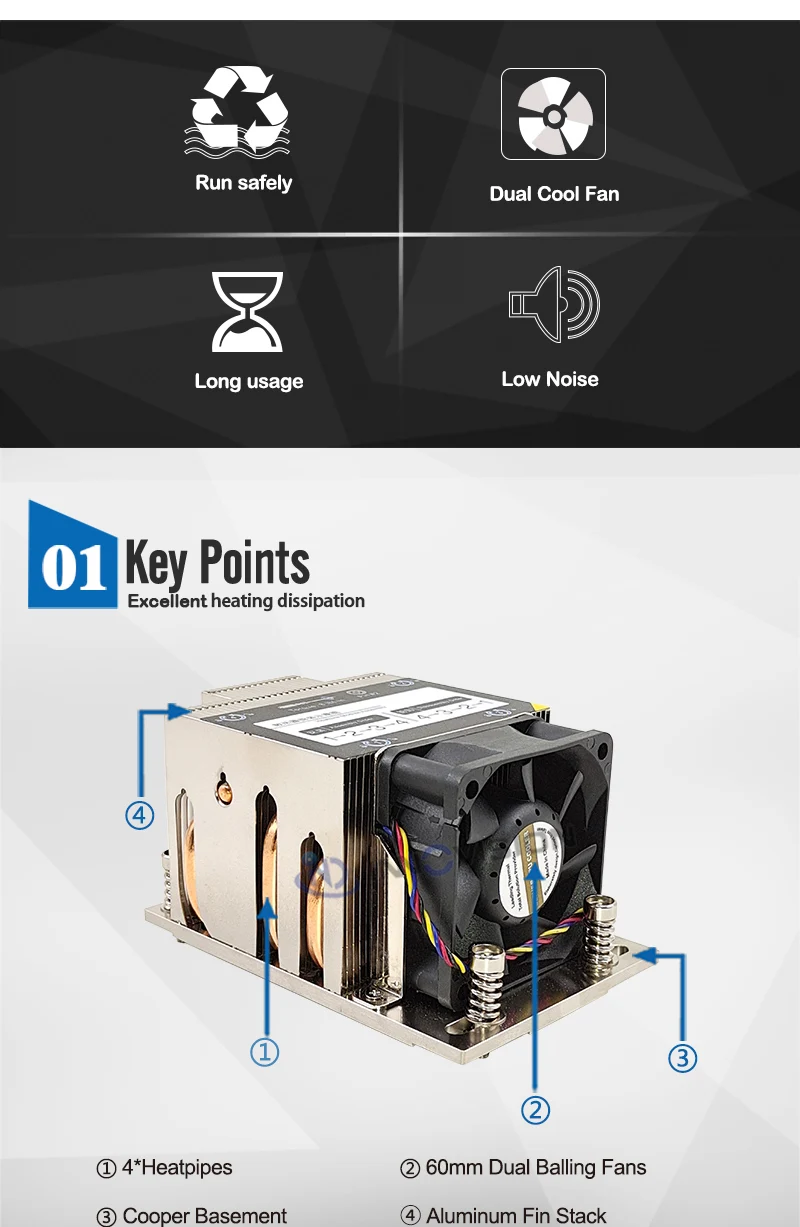 server pc cooler com ventilador de alta