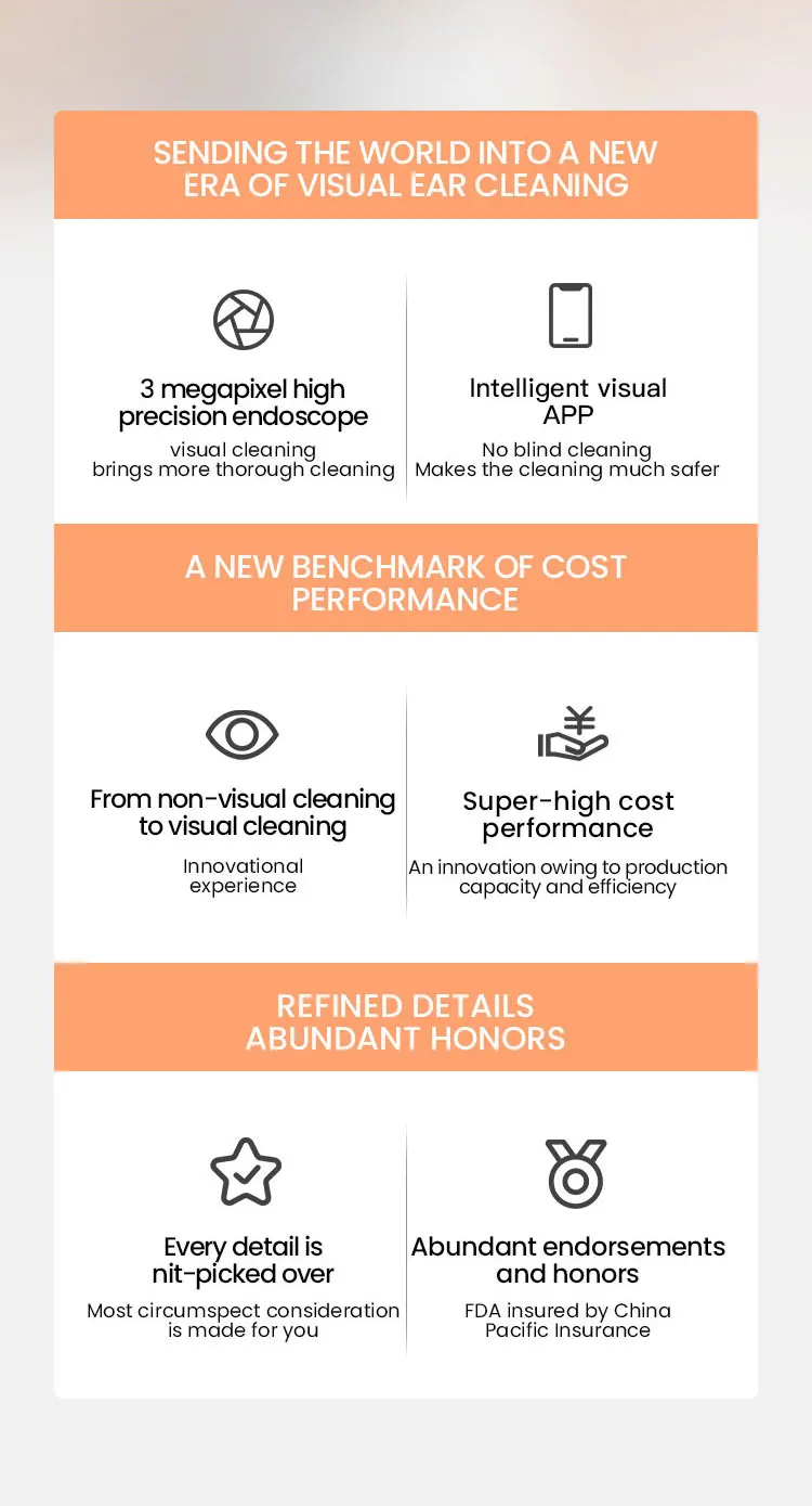 de orelha para limpeza visual de ouvido,