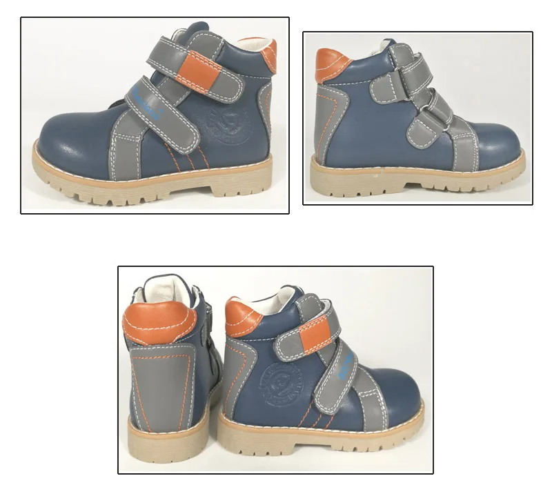 Ortoluckland/детская повседневная обувь из натуральной кожи; оригинальная ортопедическая обувь для девочек; сезон осень-весна; цвет коричневый, темно-синий, фиолетовый; ботильоны