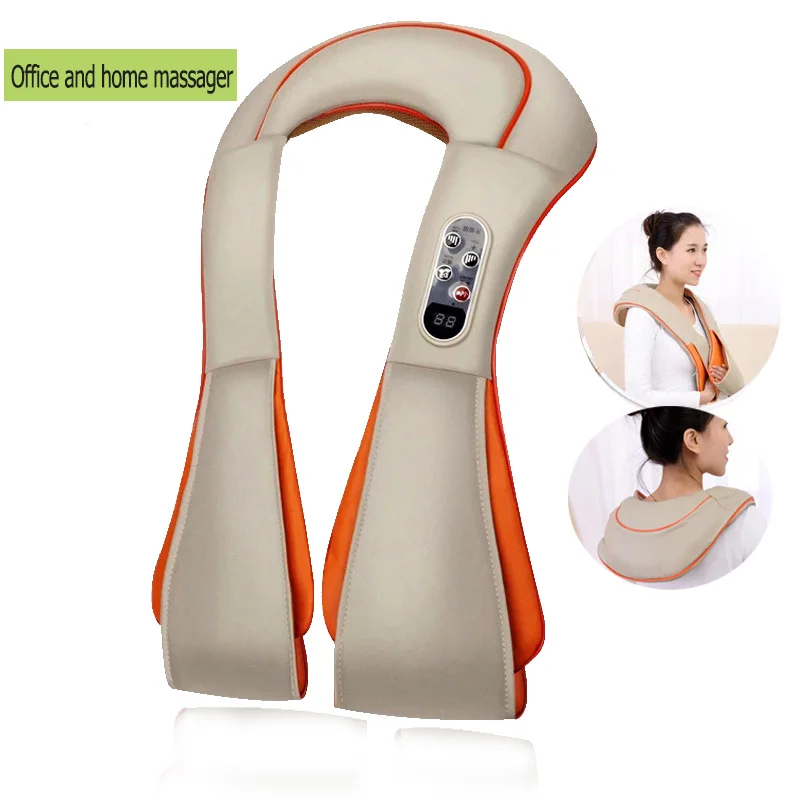 

Portable Electrical Back Shoulder Body Neck U Shape Shawls Massager Heated Kneading Home Multi-function Tapping Massage