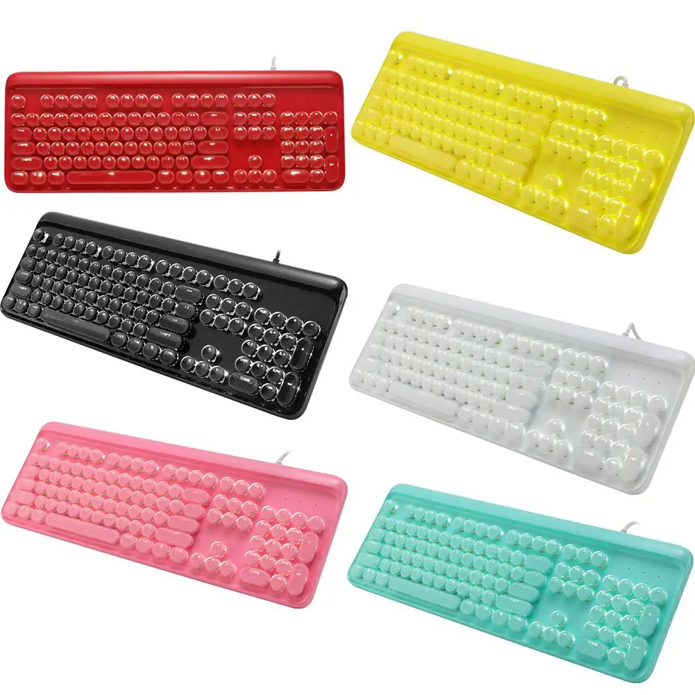 

Smart Keyboard Crystal Mechanical Game USB Connection Exquisite Fashion Computer Office Standard Key USB Wired Game Keyboard