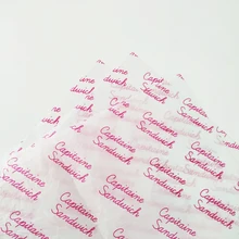 Заказной логотип напечатанный жиронепроницаемый вощеная бумага Сэндвич бумага фаст-фуд оберточная бумага