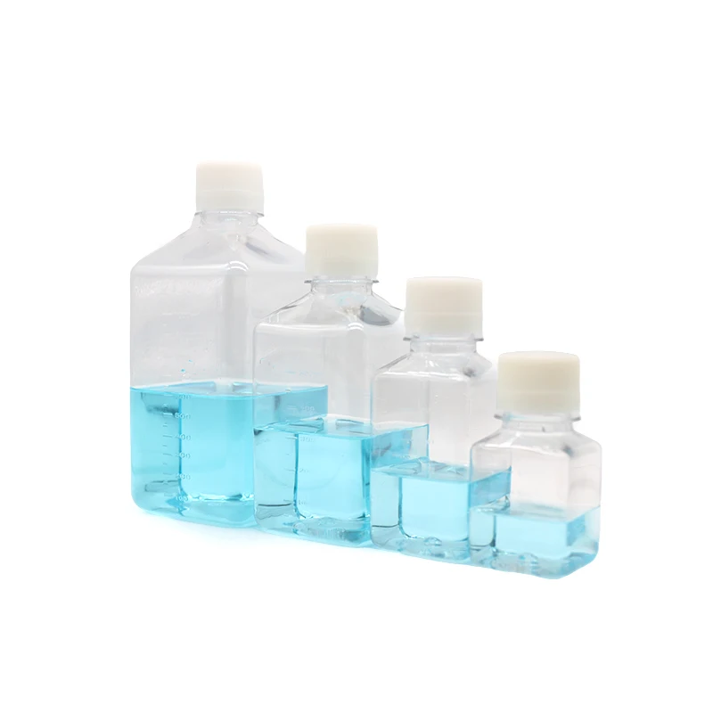 PET Medium Square Reagent Bottle Leak Proof Serum Transparent High Durability 125ML 250ML 500ML 1000ML | Канцтовары для офиса и