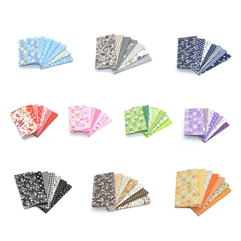DIY 7pcs/lots 50x50cm Coffee Pattern Square 100%Cotton Pur-cut Patchwork Fabric Bundle Sewing Quilting Crafts for Handmade | Дом и сад