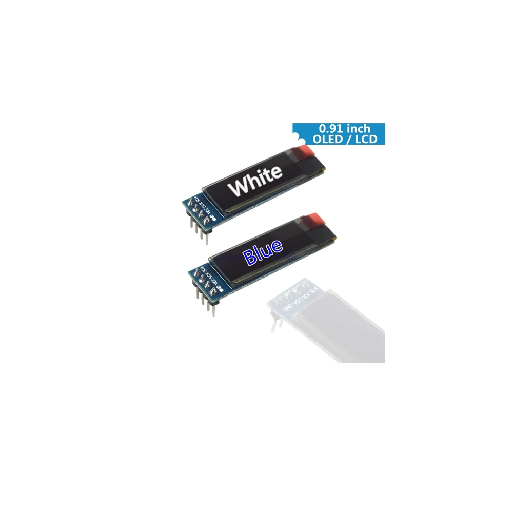 

A20-- 0.91 Inch OLED Module 0.91 Blue/ White OLED 128X32 OLED LCD LED Display Module 0.91 IIC Communicate