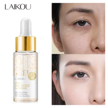 

24K Gold Snail Anti-Aging Face Serum Essence Hyaluronic Acid Cream Whitening Nicotinamide Moisturizing Brighten Tighten Skin